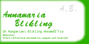 annamaria blikling business card